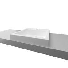 Cove 460mm Gloss White Square Semi-inset Basin
